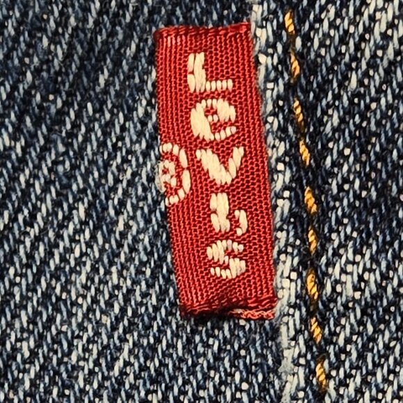 Levis 501 Jeans Mens 42 x 26 Blue Straight Button Fly Medium Wash High Rise - Picture 12 of 16